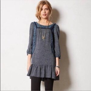 Anthropologie | Holding Horses Paix Floral Tunic Mini Dress Size 6